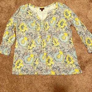 Talbots 3/4 length top size small